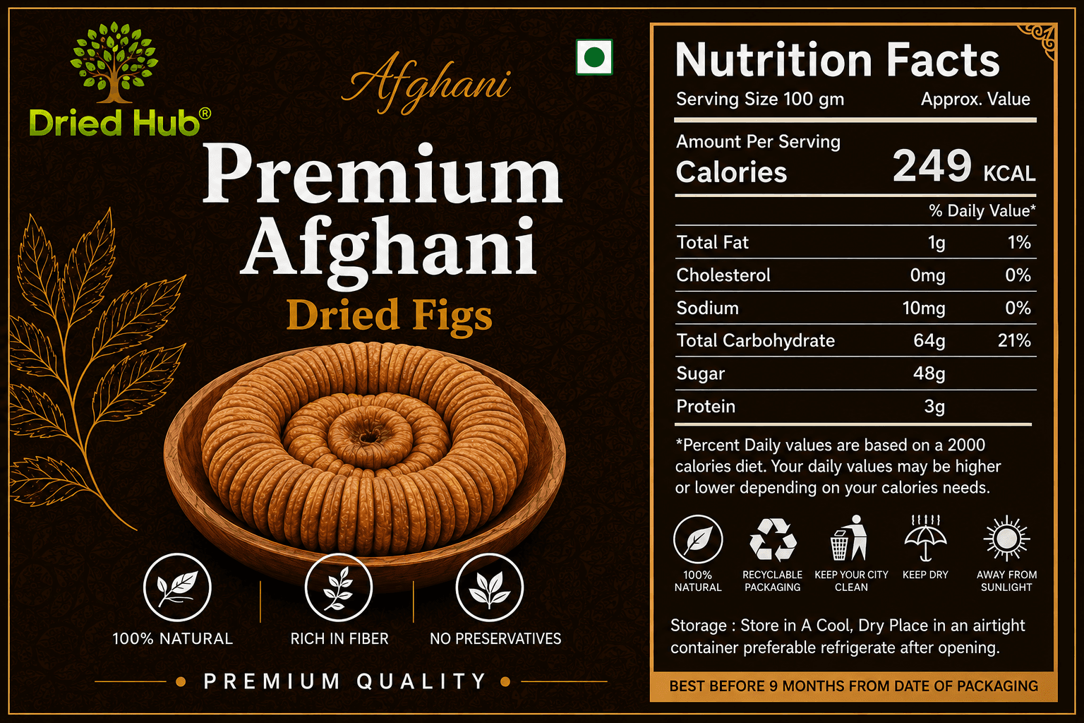 Premium Afghani Dried Figs thumbnail 2
